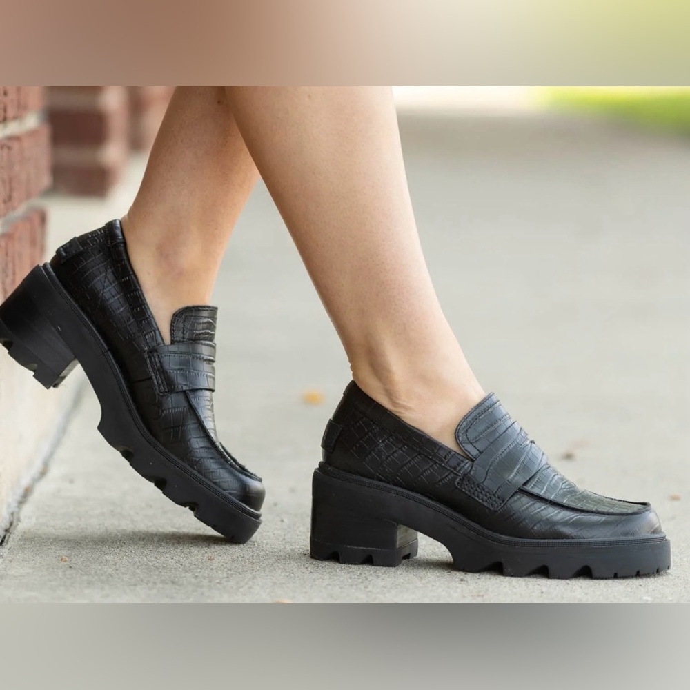 Sorel Joan Now City Loafers - Waterproof, Leather (For Women) Black Size 9.5